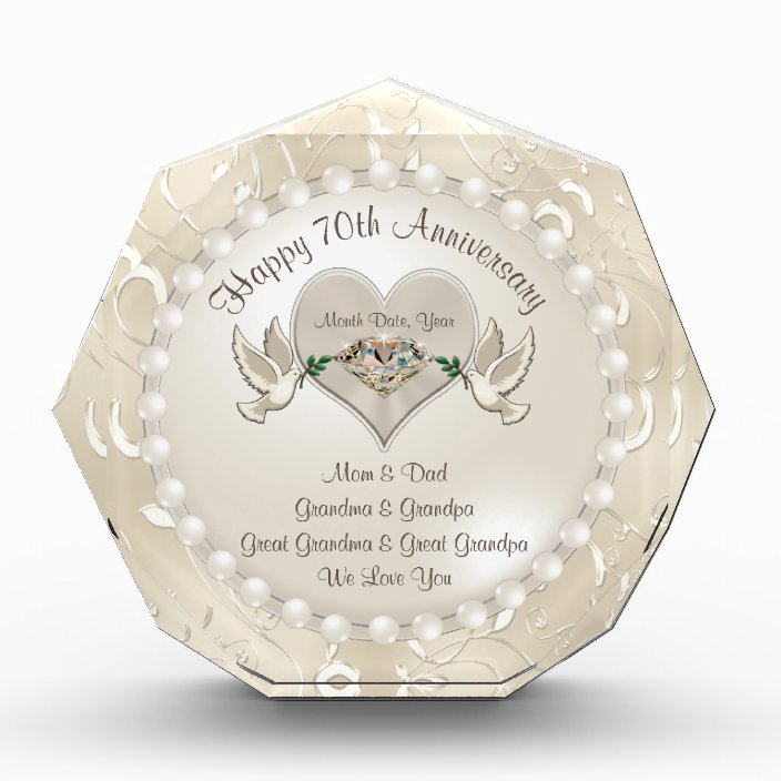 70th Wedding Anniversary Gifts for Grandparents | Zazzle