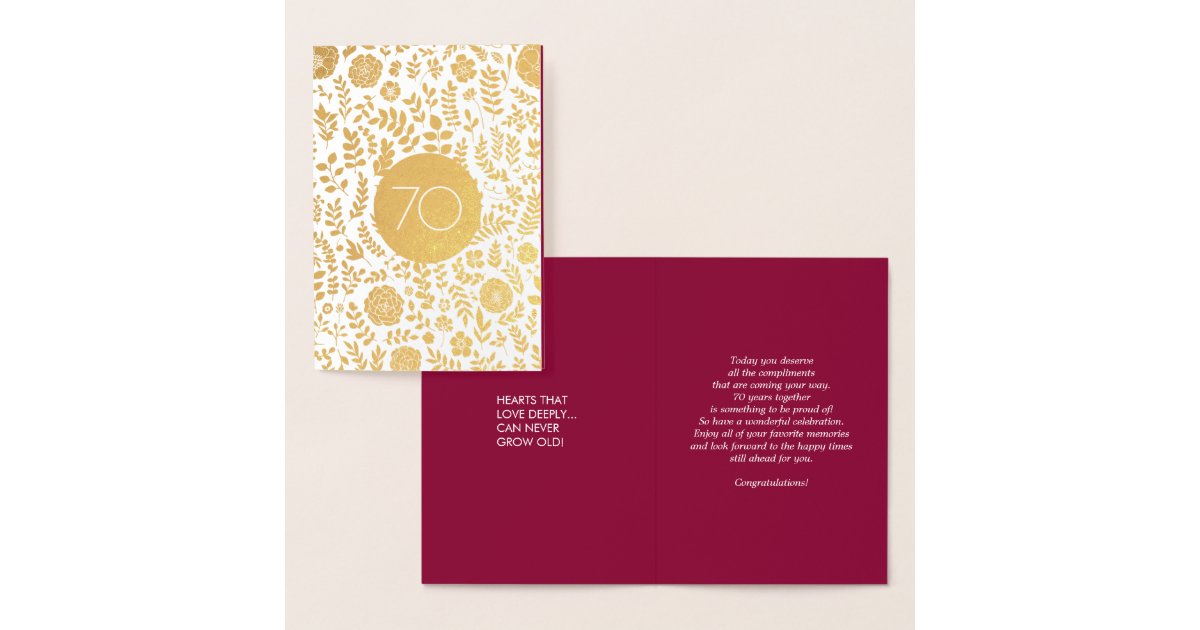 70th Wedding Anniversary Greeting Cards | Zazzle.com