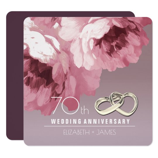 70th Wedding Anniversary Party Invitations | Zazzle.com