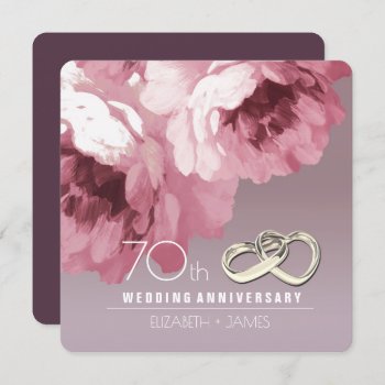 70th Wedding Anniversary Party Invitations by YourWeddingDay at Zazzle