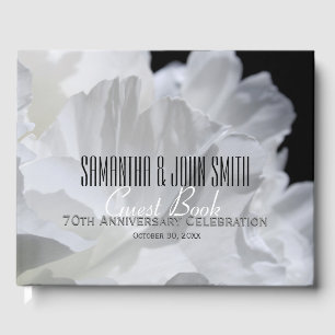 70th Wedding Anniversary Party Peony Guest Book 2
