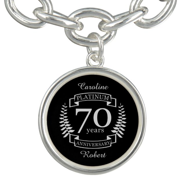 70th Wedding ANNIVERSARY PLATINUM Bracelet (Design)