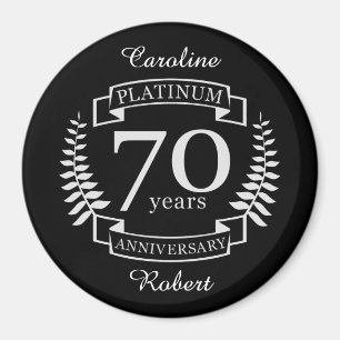 70th Wedding ANNIVERSARY PLATINUM Magnet