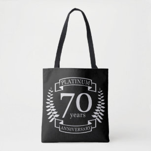 70th Wedding ANNIVERSARY PLATINUM Tote Bag