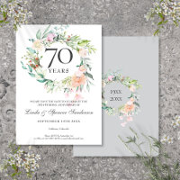 70th Wedding Anniversary Roses Floral Garland