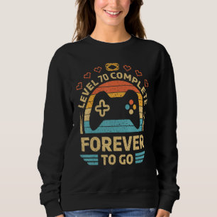 70th Wedding Anniversary Video Gamer Level 70 Comp Sweatshirt