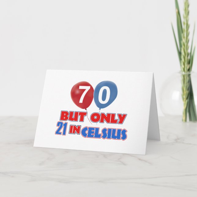 70th year old birthday designs card (Front)