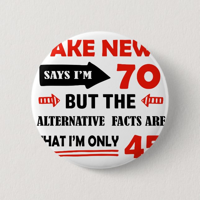 70th year old birthday gifts button (Front)