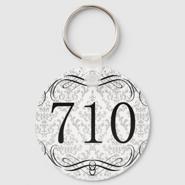 710 Area Code Keychain (Front)