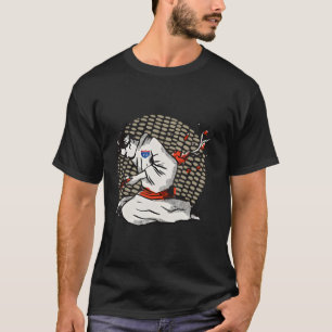 710 - Samurai Harakiri Print On Back T-Shirt