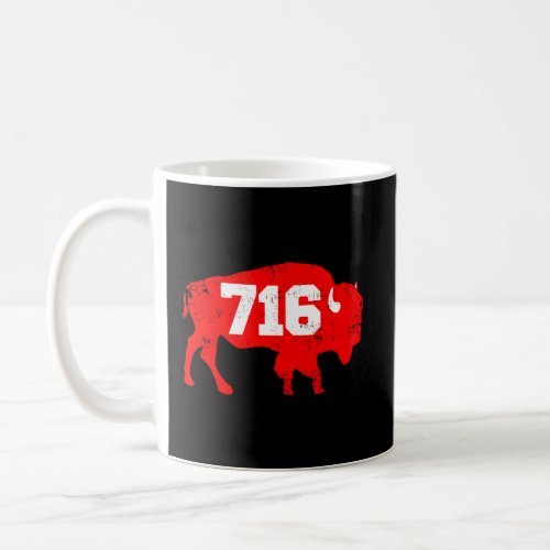 716 Buffalo New York Distressed Coffee Mug