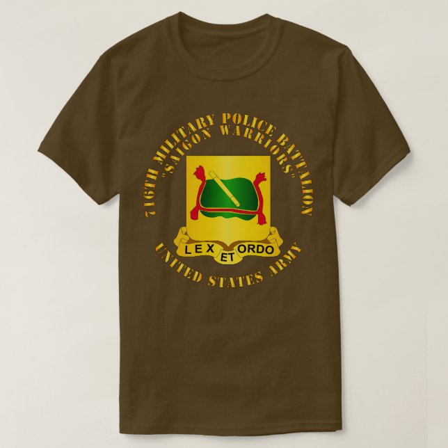 716th Military Police Battalion Saigon Warriors DU T-Shirt (Design Front)
