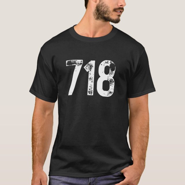 718 Area Code New York NY Mobile Telephone Area Co T-Shirt (Front)