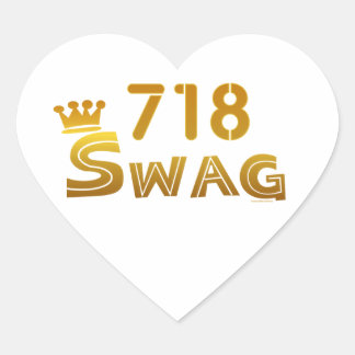 718 New York Swag Heart Sticker