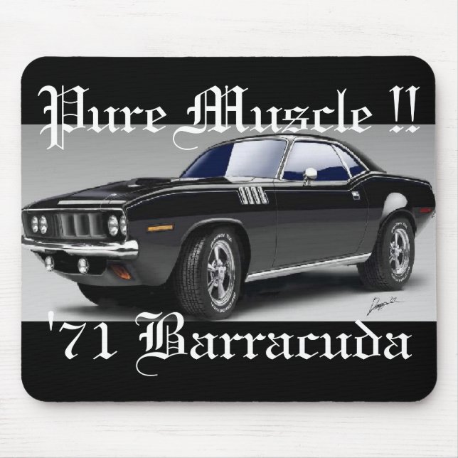 '71 Barracuda Pure Muscle !! Mousepad (Front)