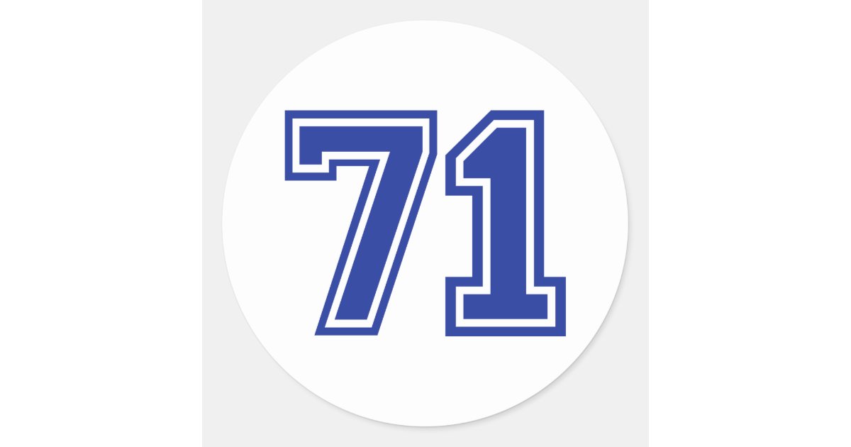 71-number-classic-round-sticker-zazzle