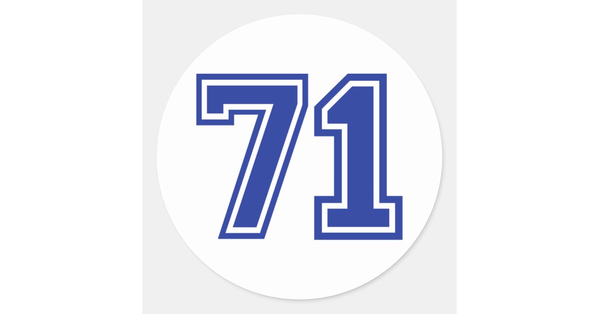 71-number-classic-round-sticker-zazzle