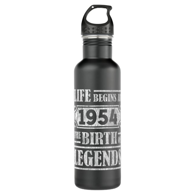 71 Year Old 1954 Birth Of Legend 71st Birthday Stainless Steel Water Bottle (Front)