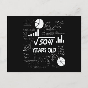 71 Year Old Bday Math Teacher 71st Birthday Gift Postcard