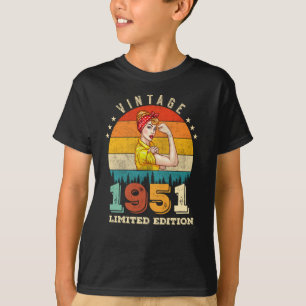 71 Year Old Women Bday 1951 Vintage 71st Birthday T-Shirt