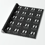 [ Thumbnail: 71st Birthday - Art Deco Inspired Look "71", Name Wrapping Paper ]