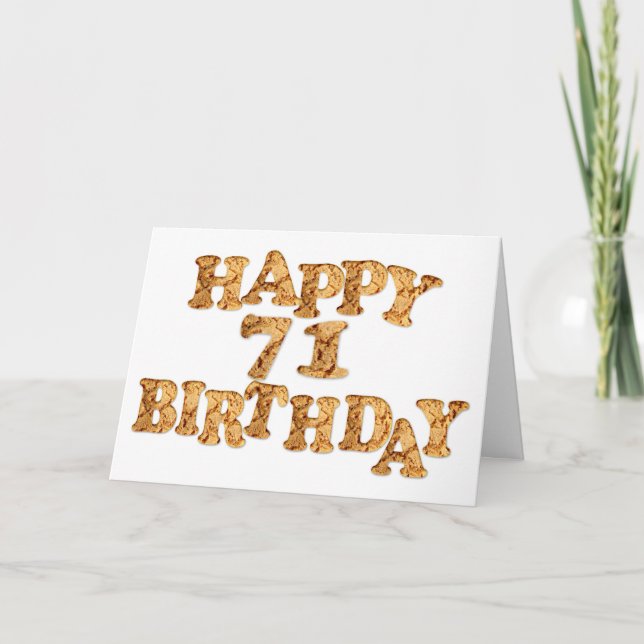 71st Birthday card for a cookie lover (Front)