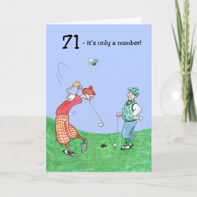 71st Birthday Card for a Golfer (Front)