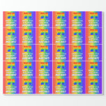 [ Thumbnail: 71st Birthday: Colorful, Fun Rainbow Pattern # 71 Wrapping Paper ]