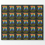 [ Thumbnail: 71st Birthday: Colorful Music Symbols, Rainbow 71 Wrapping Paper ]