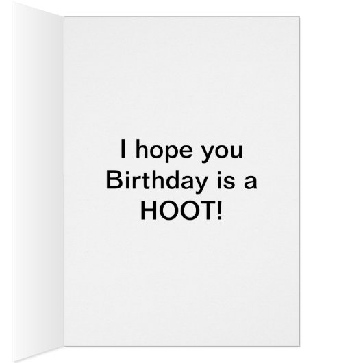 71st birthday, Curious owls card. (Inside (Right))