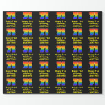 [ Thumbnail: 71st Birthday: Fun, Colorful Rainbow Inspired # 71 Wrapping Paper ]