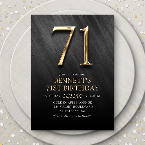 71st Birthday Invitation