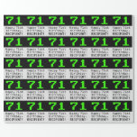 [ Thumbnail: 71st Birthday - Nerdy / Geeky Style "71" and Name Wrapping Paper ]