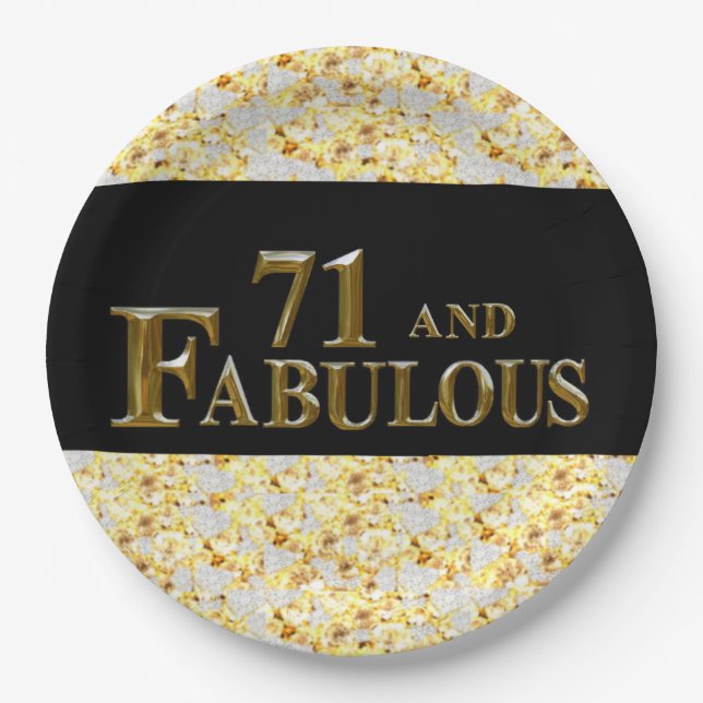 71st  Birthday  Paper Plates (Front)
