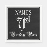 [ Thumbnail: 71st Birthday Party — Fancy Script + Custom Name Napkins ]