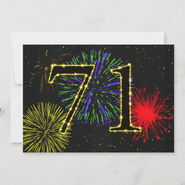 71st birthday party invitate invitation (Front)