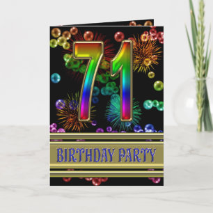 71st Birthday party Invitation