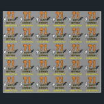 71st Birthday: Spooky Halloween Theme, Custom Name Wrapping Paper<br><div class="desc">This spooky and scary Hallowe'en birthday themed wrapping paper design features a large number "71", along with the message "HAPPY BIRTHDAY, ", and a personalized name. There are also depictions of a bat and a ghost on the front. Wrapping paper like this might be fun to use when wrapping presents...</div>