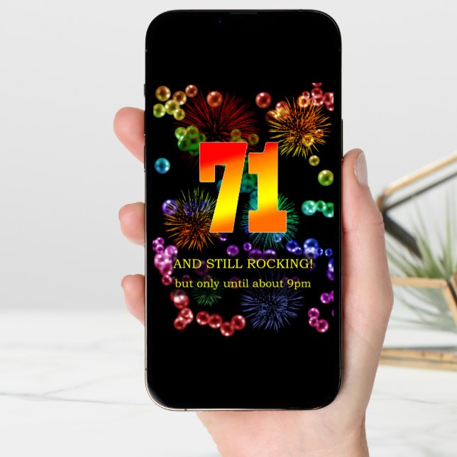 71st Birthday Still Rocking Cards (Front Digital)