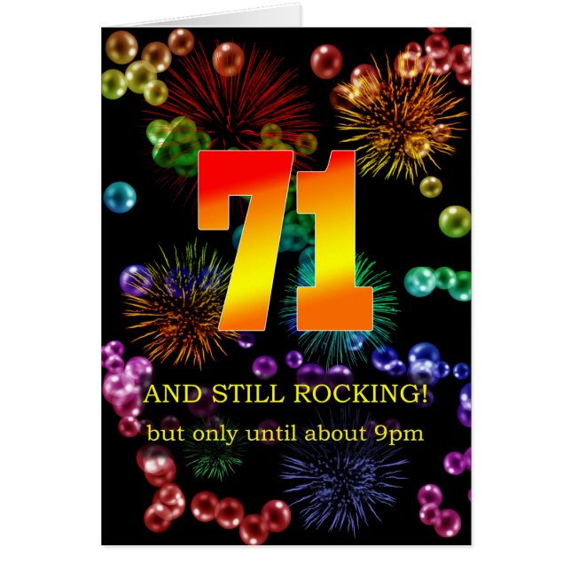 71st Birthday Still Rocking Cards (Front)