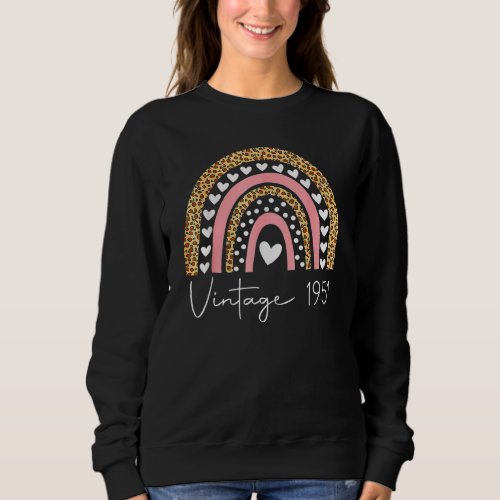 71st Birthday Vintage 1951 Rainbow Birthday Sweatshirt