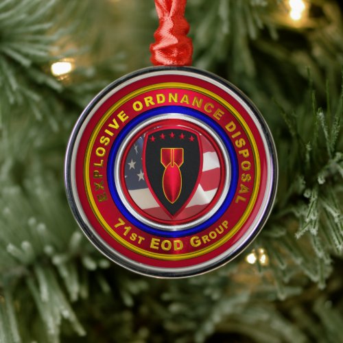 71st EOD GROUP Christmas    Metal Ornament
