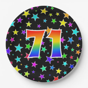 71st Event: Bold, Fun, Colorful Rainbow 71 Paper Plates