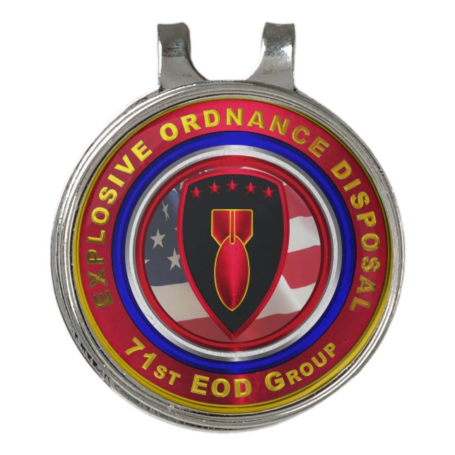 71st Explosive Ordnance Disposal Group Golf Hat Clip (Front)