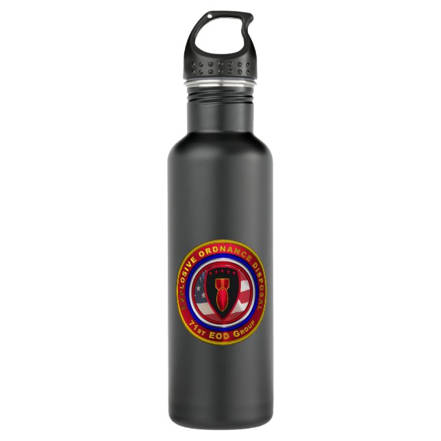 71st Explosive Ordnance Disposal Group  Stainless Steel Water Bottle (Front)