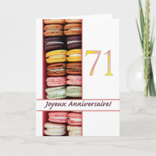71st French Birthday Macaron-Joyeux Anniversaire! Card