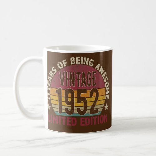 71th Birthday Gift men Vintage 1952 71 Years Old Coffee Mug