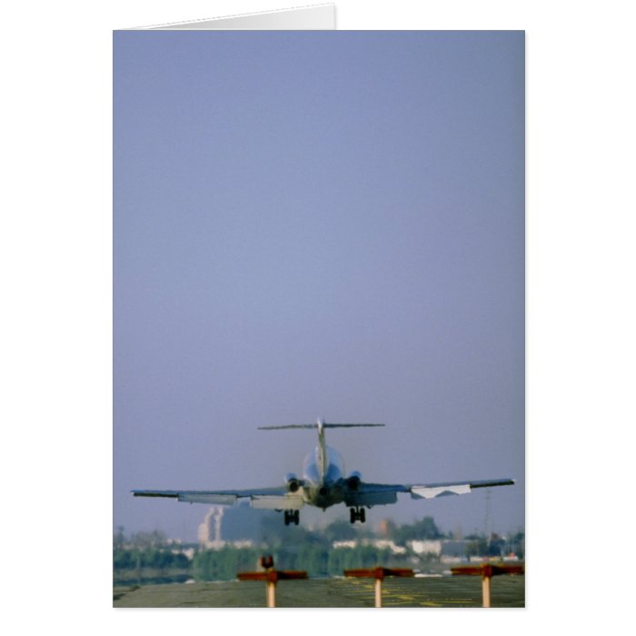 727 landing at San Jose, California, U.S.A. Greeting Cards