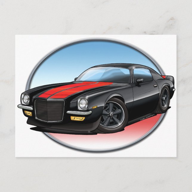 72 Black R Camaro.png Postcard (Front)