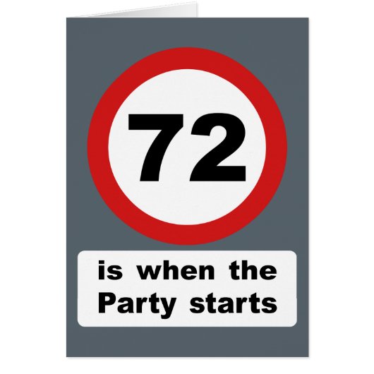 72 is when the Party Starts Cards (Front)